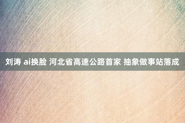 刘涛 ai换脸 河北省高速公路首家 抽象做事站落成