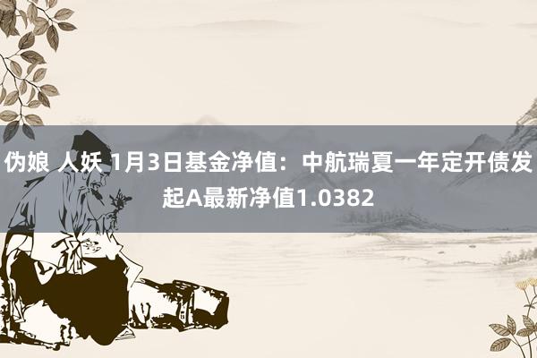 伪娘 人妖 1月3日基金净值：中航瑞夏一年定开债发起A最新净值1.0382