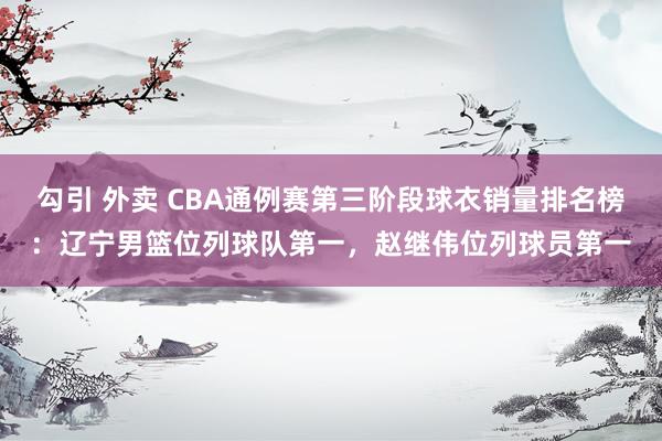 勾引 外卖 CBA通例赛第三阶段球衣销量排名榜：辽宁男篮位列球队第一，赵继伟位列球员第一