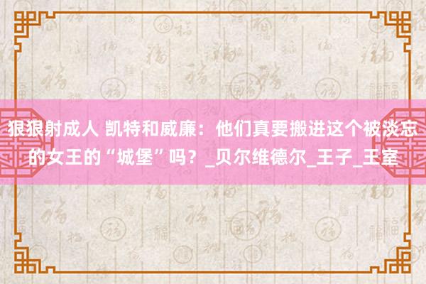 狠狠射成人 凯特和威廉：他们真要搬进这个被淡忘的女王的“城堡”吗？_贝尔维德尔_王子_王室