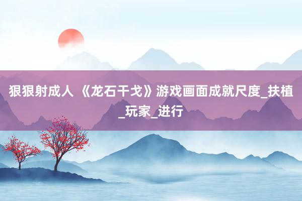 狠狠射成人 《龙石干戈》游戏画面成就尺度_扶植_玩家_进行