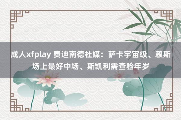 成人xfplay 费迪南德社媒：萨卡宇宙级、赖斯场上最好中场、斯凯利需查验年岁