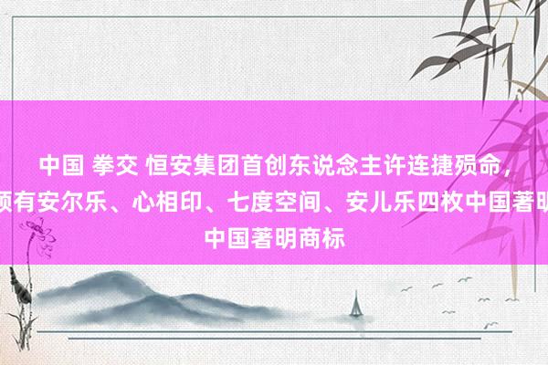 中国 拳交 恒安集团首创东说念主许连捷殒命，旗下领有安尔乐、心相印、七度空间、安儿乐四枚中国著明商标
