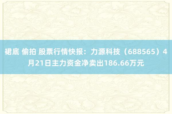 裙底 偷拍 股票行情快报：力源科技（688565）4月21日主力资金净卖出186.66万元