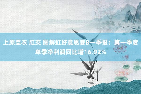 上原亞衣 肛交 图解虹好意思菱B一季报：第一季度单季净利润同比增16.92%