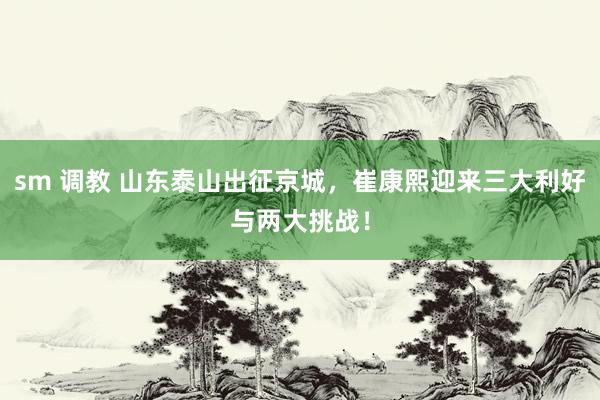 sm 调教 山东泰山出征京城，崔康熙迎来三大利好与两大挑战！
