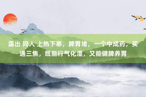 露出 同人 上热下寒，脾胃堵，一个中成药，买通三焦，既能行气化湿，又能健脾养胃
