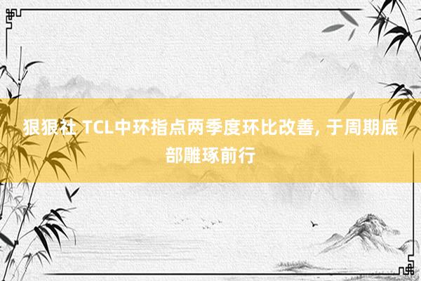 狠狠社 TCL中环指点两季度环比改善， 于周期底部雕琢前行